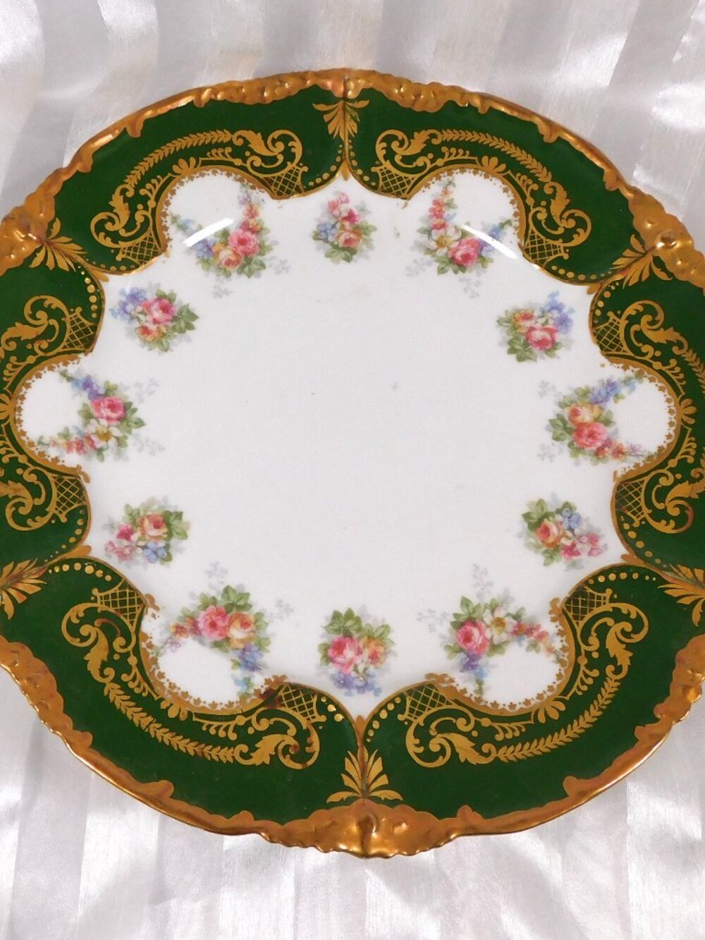 Jean Pouyat Limoges Plate with Gold Trim # 26270